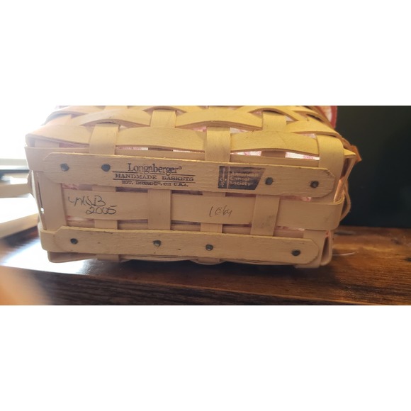 Longaberger Oval Basket - W/ White Wash - Signed MSB 2005 - Horizon of Hope - Picture 10 of 12